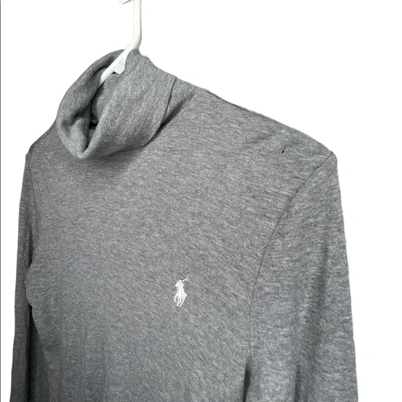 A26 Polo Ralph Lauren Heather Grey Turtleneck Top - Picture 3 of 6
